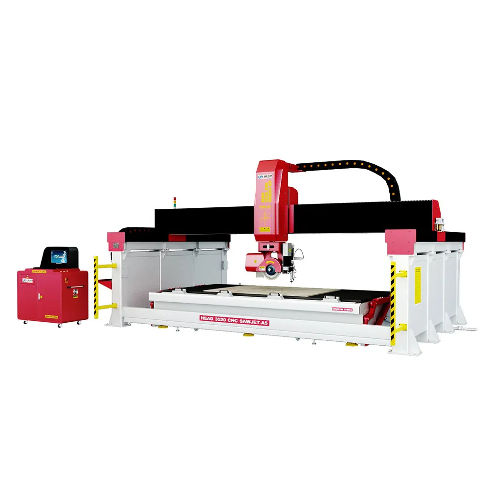 Automatic bridge granite saw jet  stone cutting machine