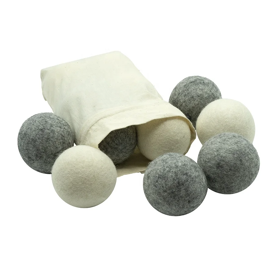 Hand felted wool laundry ball-Natural organic New Zealand wool laundry dryer helper ball 60 gram custom color 100 load wool ball