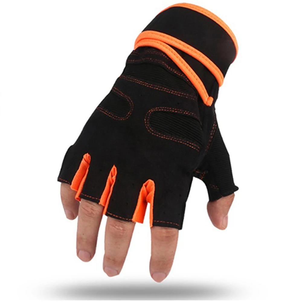  Перчатки для тяжелой атлетики перчатки захвата фитнеса с полным ремешком на запястье унисекс