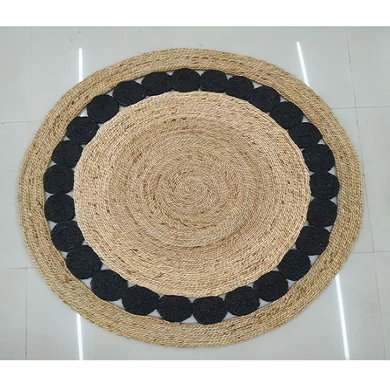 Decorative Round Shaped Jute Braided Rug Latest Quality Outdoor Rug At Reasonable Cost Contemporary Braided Hemp Rug