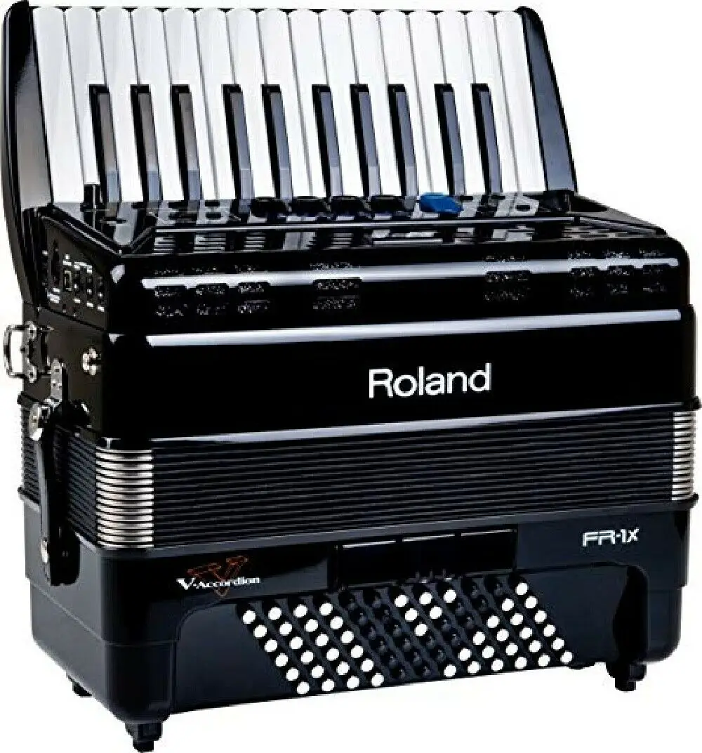 AUTHENTIC Roland FR-1X V-Accordion 26-Key 72-Bass Black Digital Piano Accordion