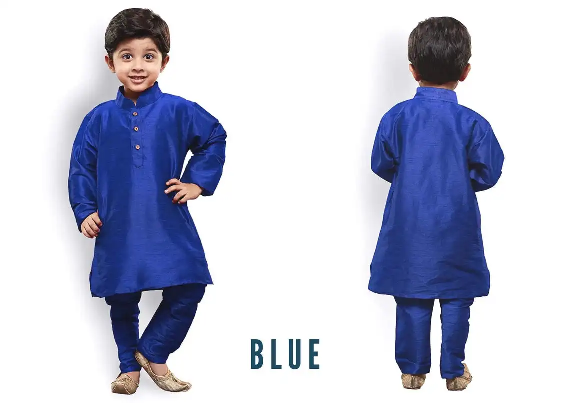 Kids Children Boys Cotton Kurta Pajama Set Indian Casual Style Wedding Dress Ethnic Clothing Kurta Set in Various Colors