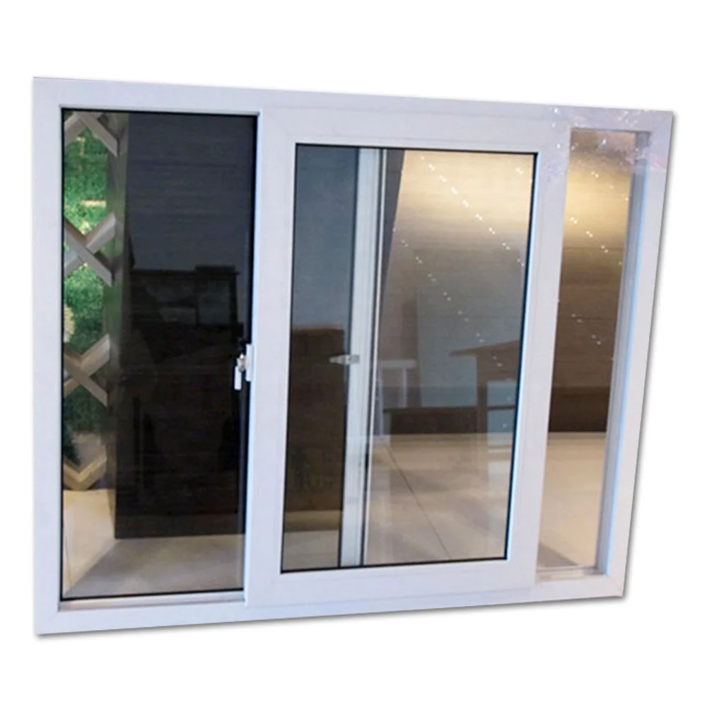  Hotian Cheap plastic window design pvc sliding glass
