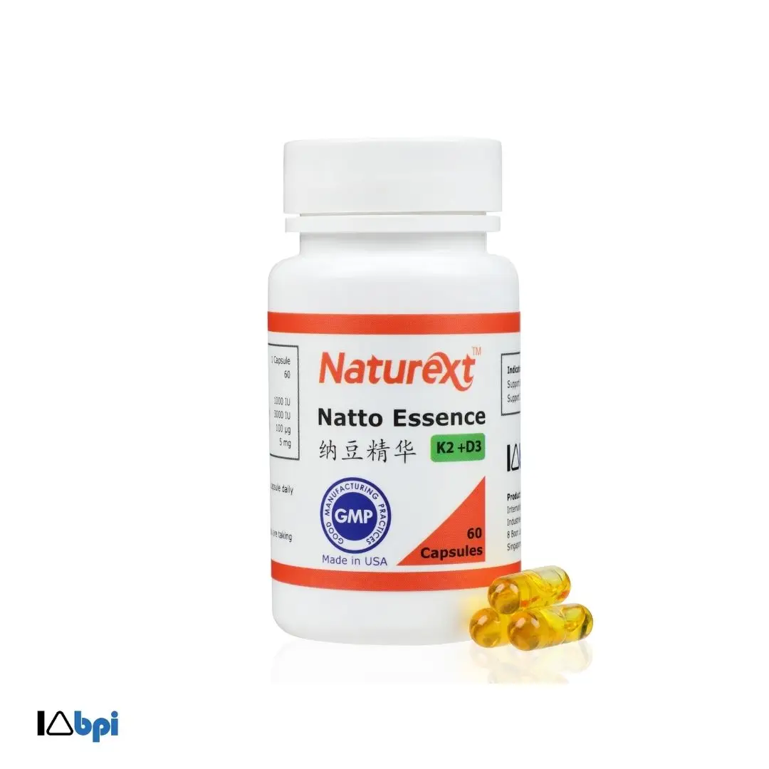2021 Essential Nutrient That Helps Blood Clot And Bones Grow Naturext Natto Essence Capsule With Vitamin D3 &  K2