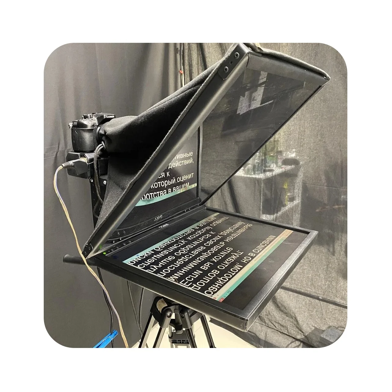 
Cheap High-Quality Professional Teleprompter for Sale, Used with Smartphone/Tablet/Monitor/Laptop, Works in Reflected Text Mode 