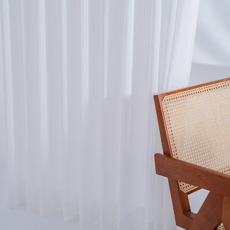 Luxury Drapes white curtains solid cloth luxury Blackout living room curtain sets