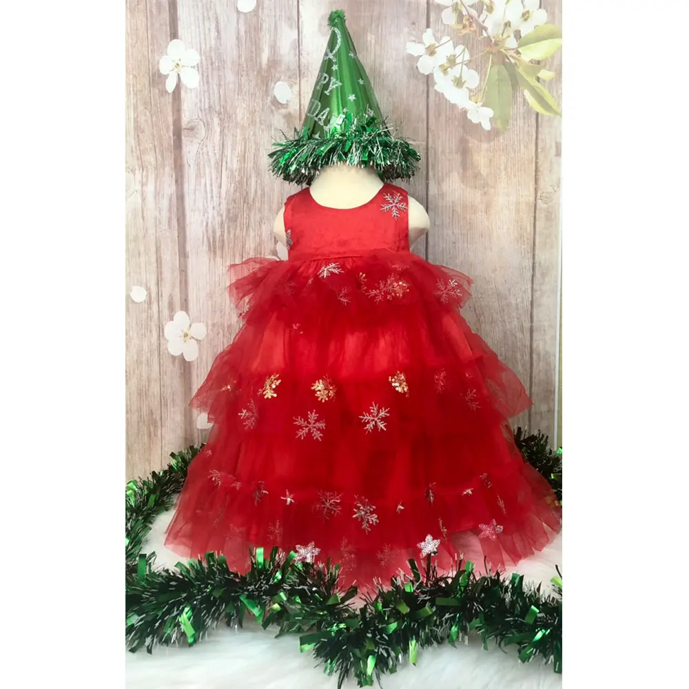 New summer baby girls children sleeve princess dress for baby girl made in Vietnam