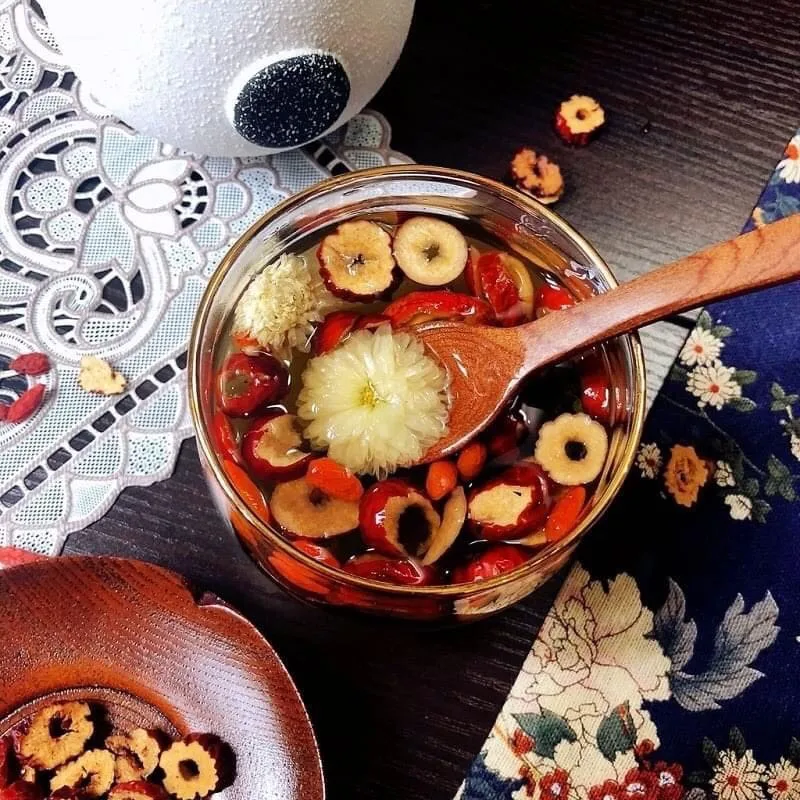 Premium  Mixed Flower Tea good for body ( Rose , Daisy  Blue Butterfly Pea , Jujube Fruit, Brown Sugar...)