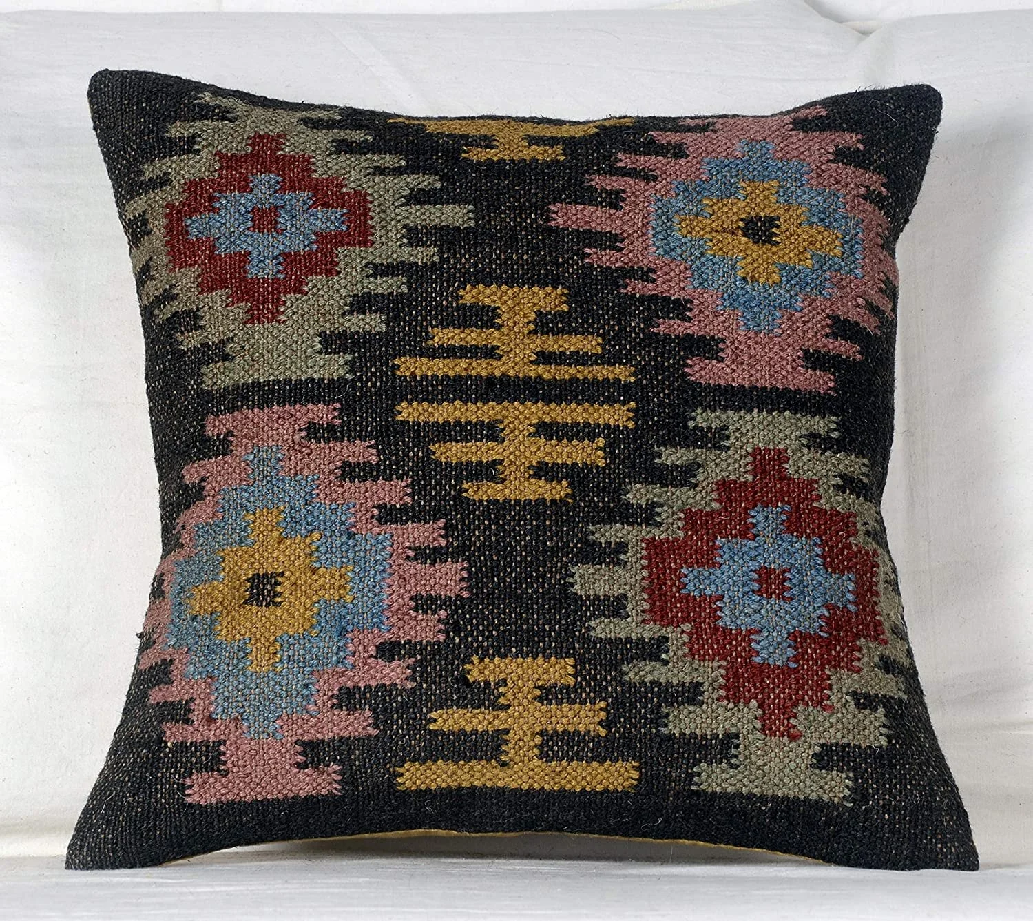 Decorative jute brides new design knitted woven cushion cover pillow case