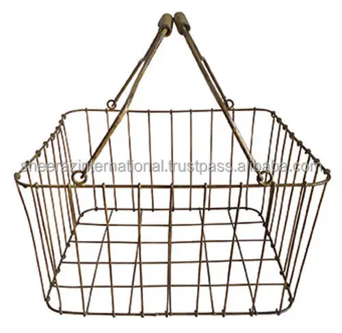 Household Metal Wire Mesh Storage Basket  For Kitchen Bathroom And Hotels Metal Storage Basket for Kitchen Usage Accessories