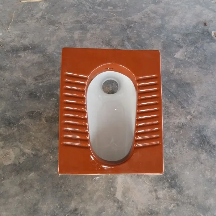 
Designer Art Wooden White Double Color Orissa Squatting Pan WC Toilet Commode Special for Africa and Middle East Countries 