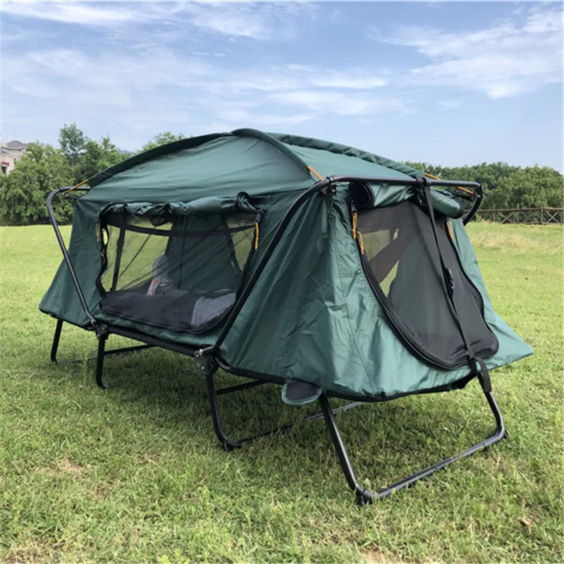 CT24 1 person waterproof oxford double layer steel tube frame aluminum pole outdoor camping bed tent cot