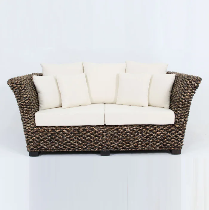 Romansa Rattan Water Hyacinth Sofa Daybed