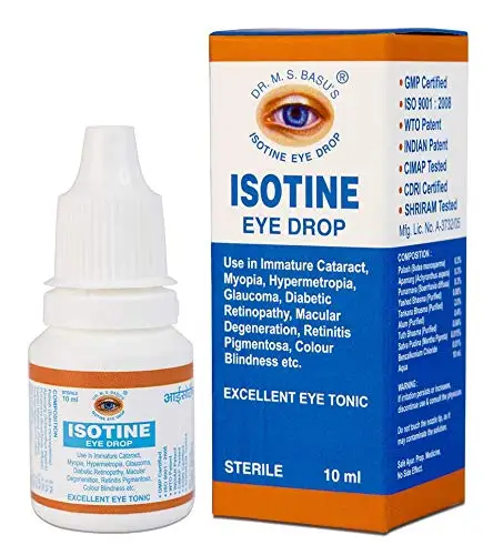 
Isotine Eye drops-100% ayurvedic eye solution 