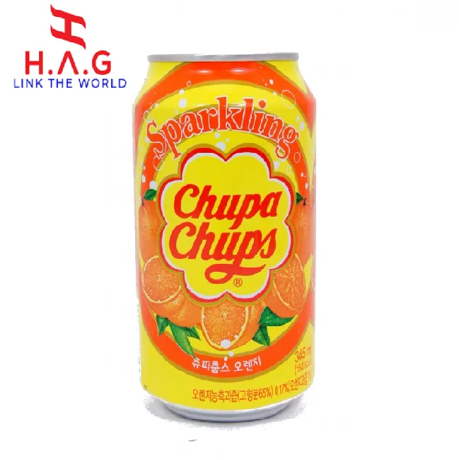 ChupaChups Sparkling 345ml x 24 cans ORANGE Flavor