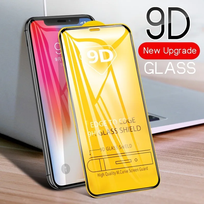 For Iphone 12 Screen Protector 9D Full Cover Mobile Phone Tempered Glass 9H Temper Glass Screen Protector For Iphone 11 13 pro