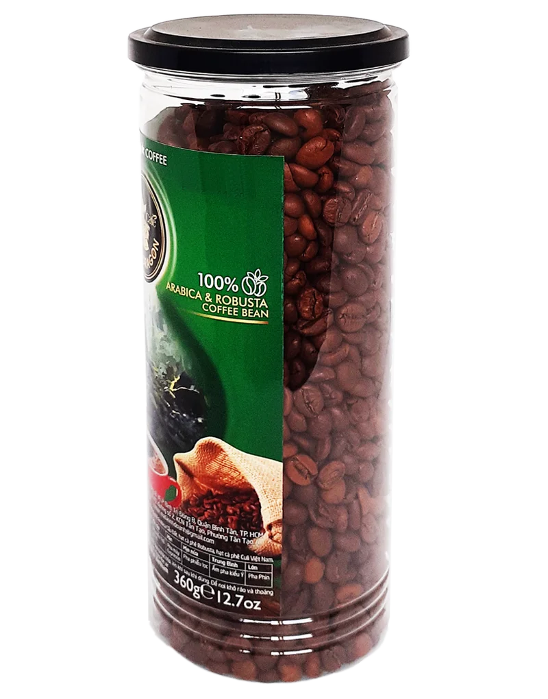 Manufacturing Vietnam CAFE T-DRAGON - PREMIUM WHOLE BEAN - ARABICA ROBUSTA COFFEE BEAN 360GR