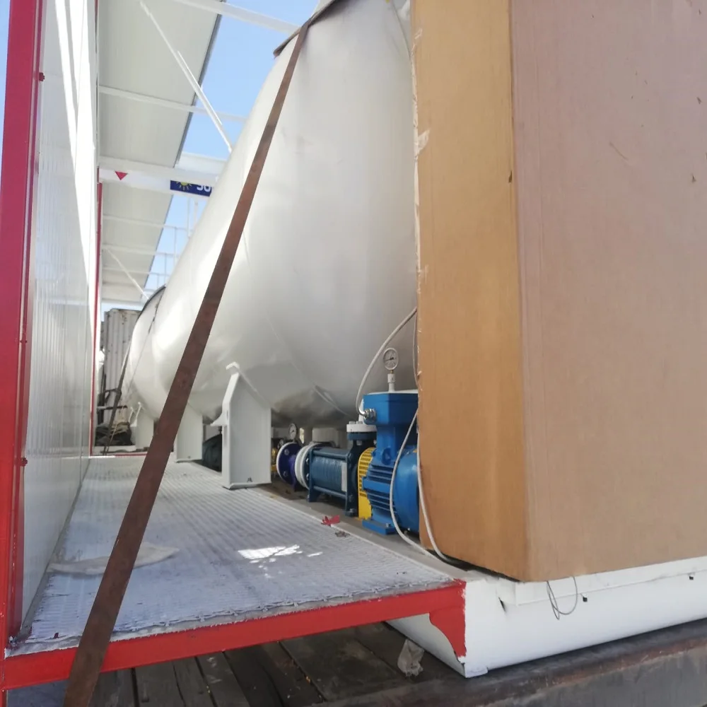 
2A lpg skid station best quality with 3 m3 lpg tank and double nozzle dispenser for car filling 