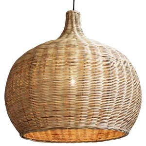 Indoor Decoration Natural Rattan Lampshade Rattan Pendant Light Rattan Chandelier Light Made in Vietnam Trustworthy Exporter