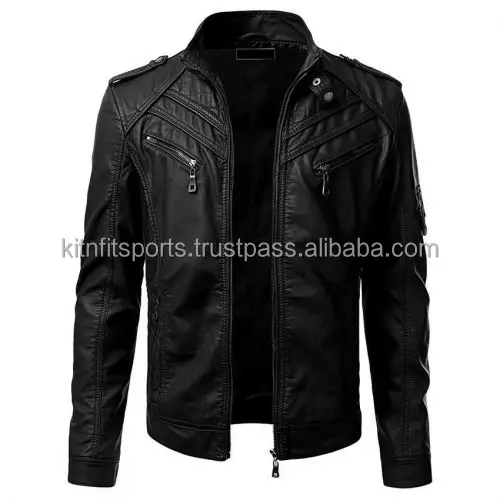 Wholesale Leather Jacket High End Fashion Women Short Length