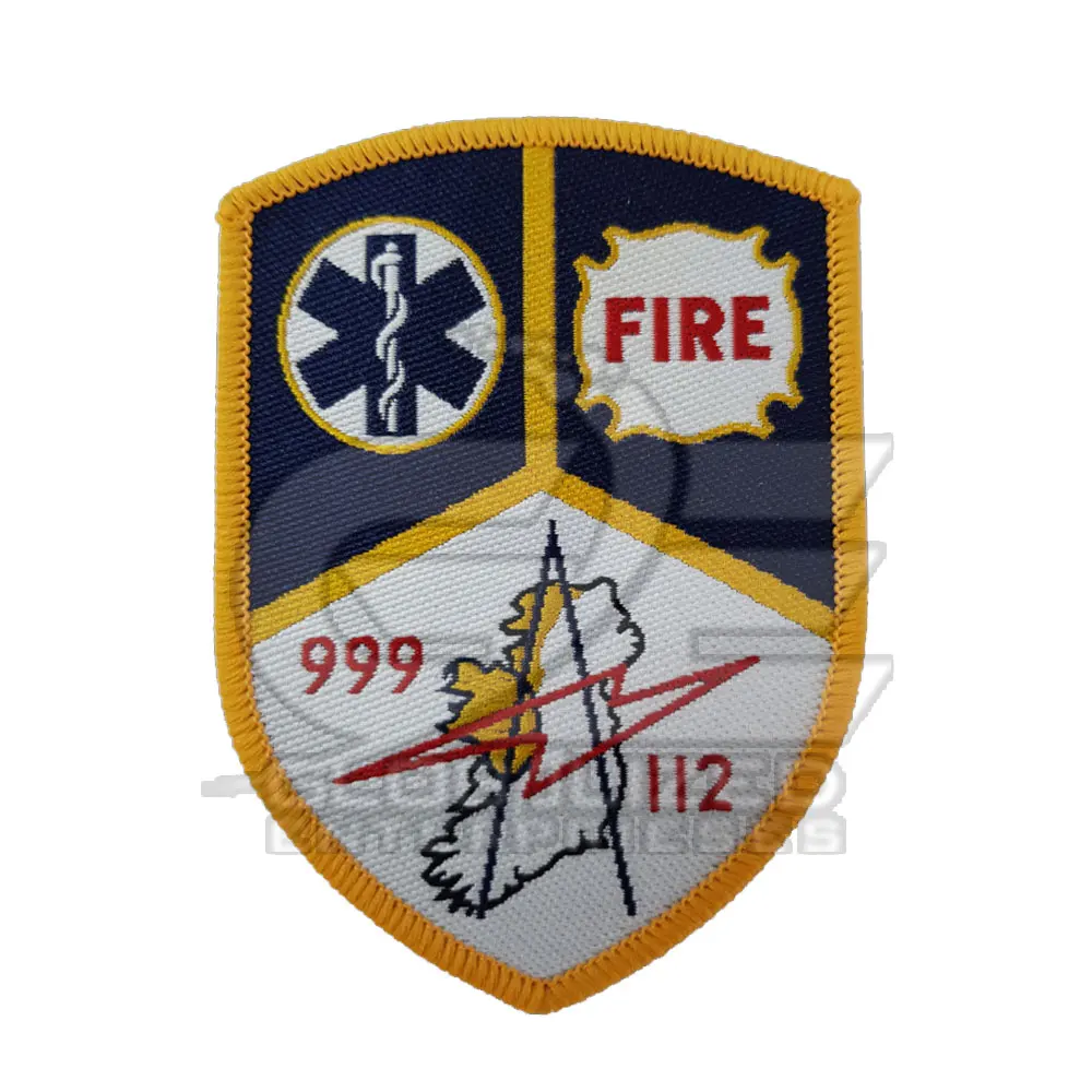 Фабричное изготовление логотип школьная одежда хлопковые тканые нашивки с вышивкой на