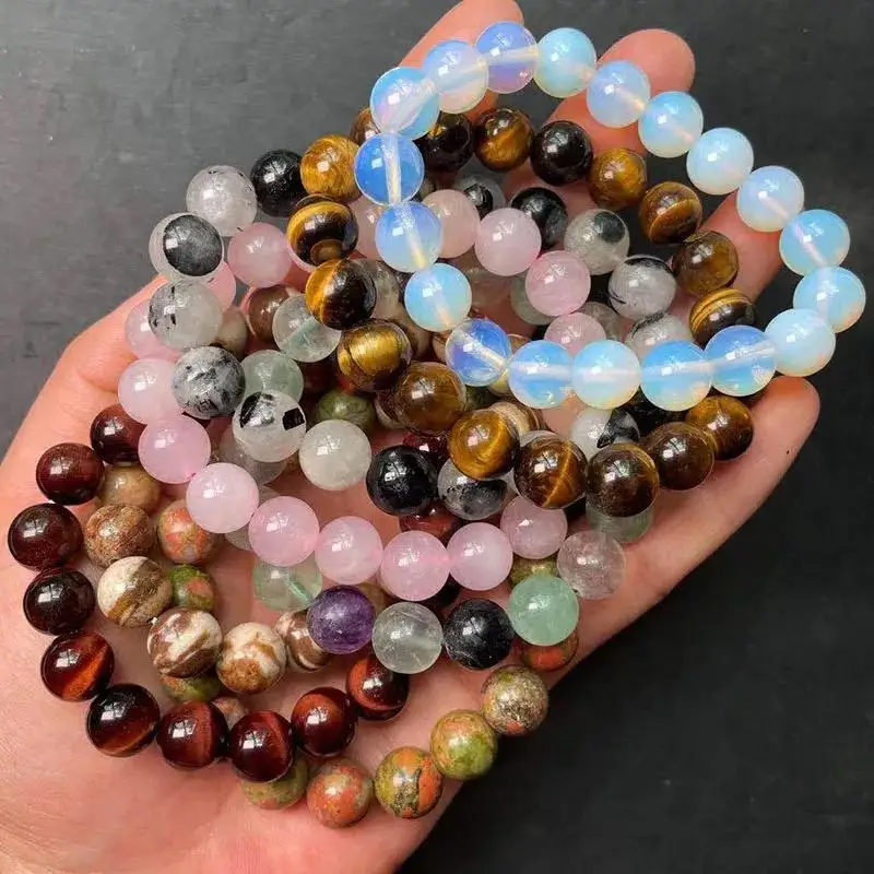 Премиум Агат Круглые браслеты из бисера/оптовая продажа смешанных агатных кристаллов Браслеты Ювелирные изделия/браслеты драгоценных камней весь