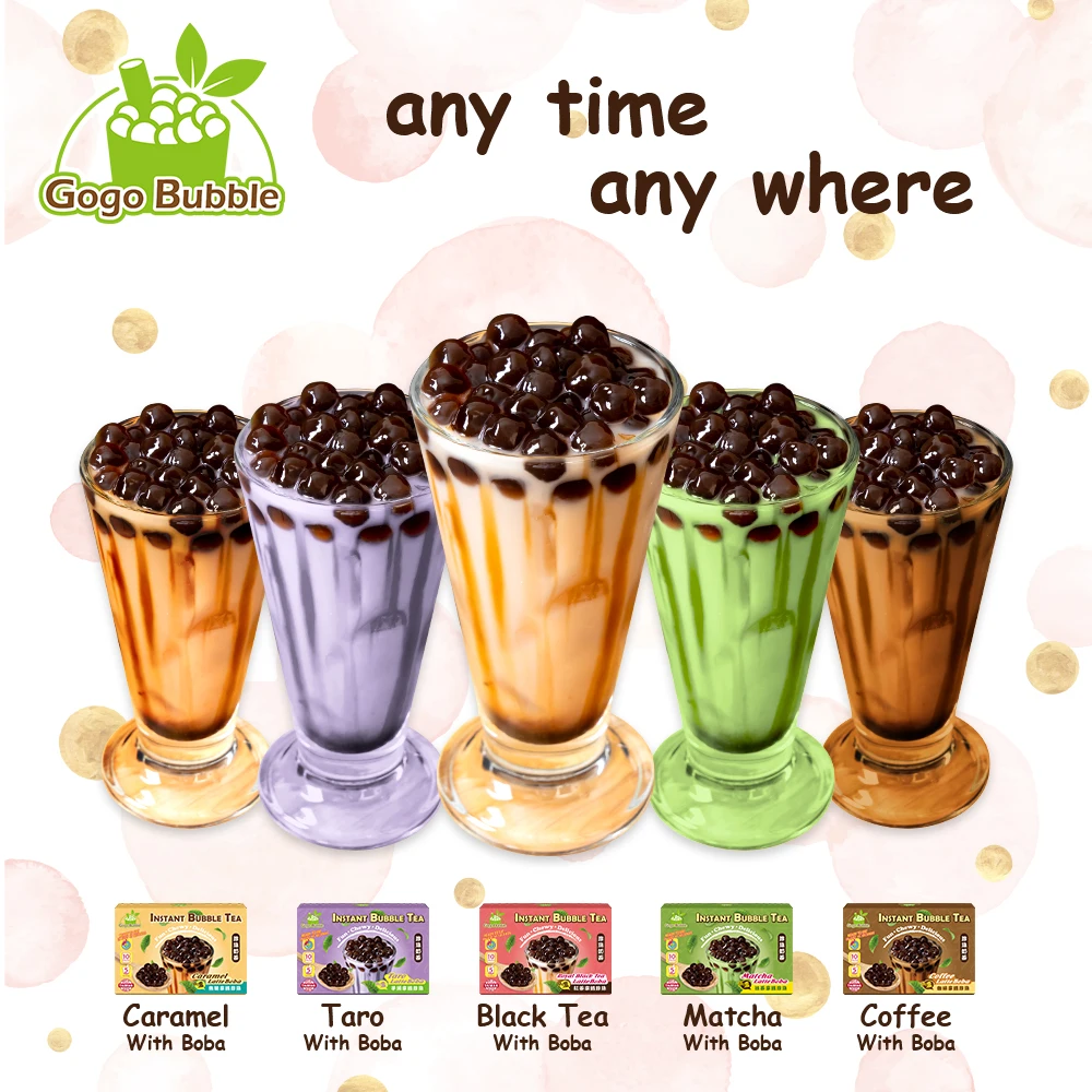 Taiwan Black tapioca pearl instant boba tea kits