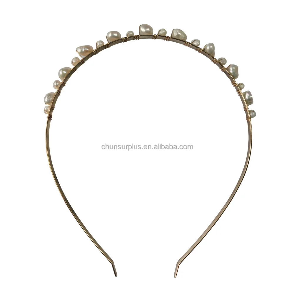 Pearl Metal Fashion Headband for Women Elegant Fancy Gold Hair Bands Popular Luxury Hair Hoop Girls Party Gifts Hair Accessories