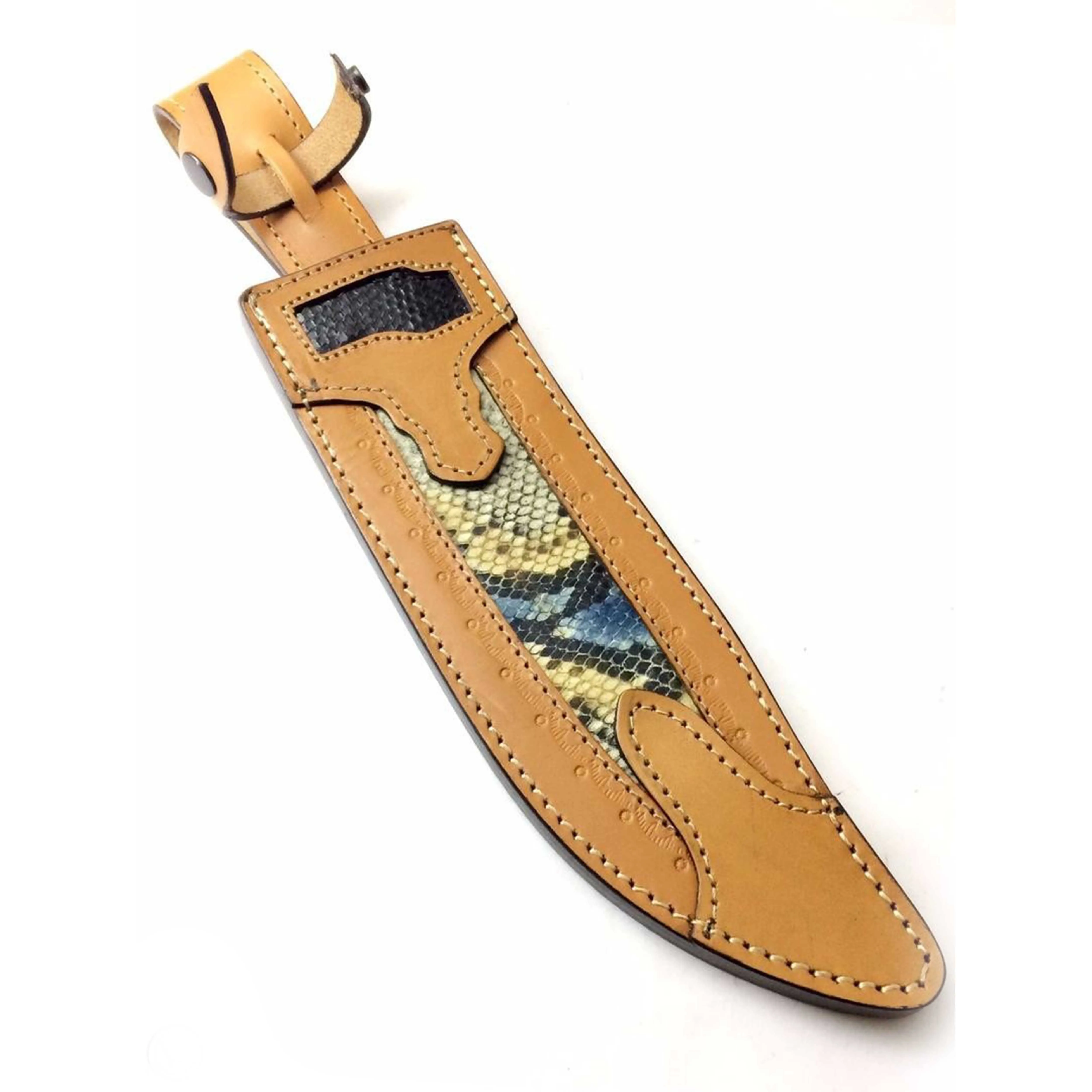 Low Price Factory Product Rich Grain Leather Sheath for Bowie Blade Knives