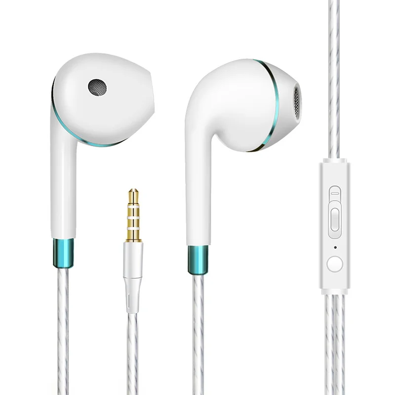 Earphone wholesale Wired Super Bass 3.5mm Colorful Headset Earbud with Microphone Hands Free for mobile phone