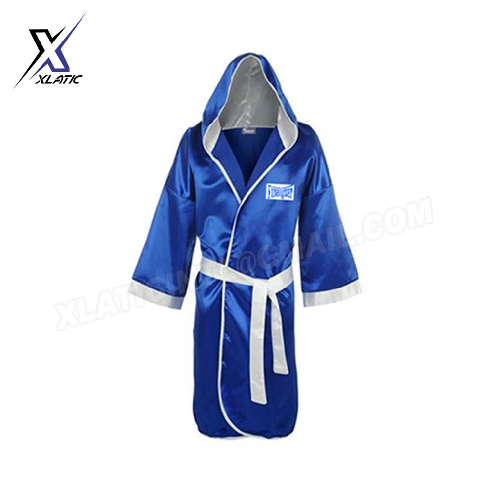Боксерский халат для мужчин и женщин атласный с индивидуальным логотипом принтом 100% полиэстер вышивкой боевое кольцо чемпионский стиль