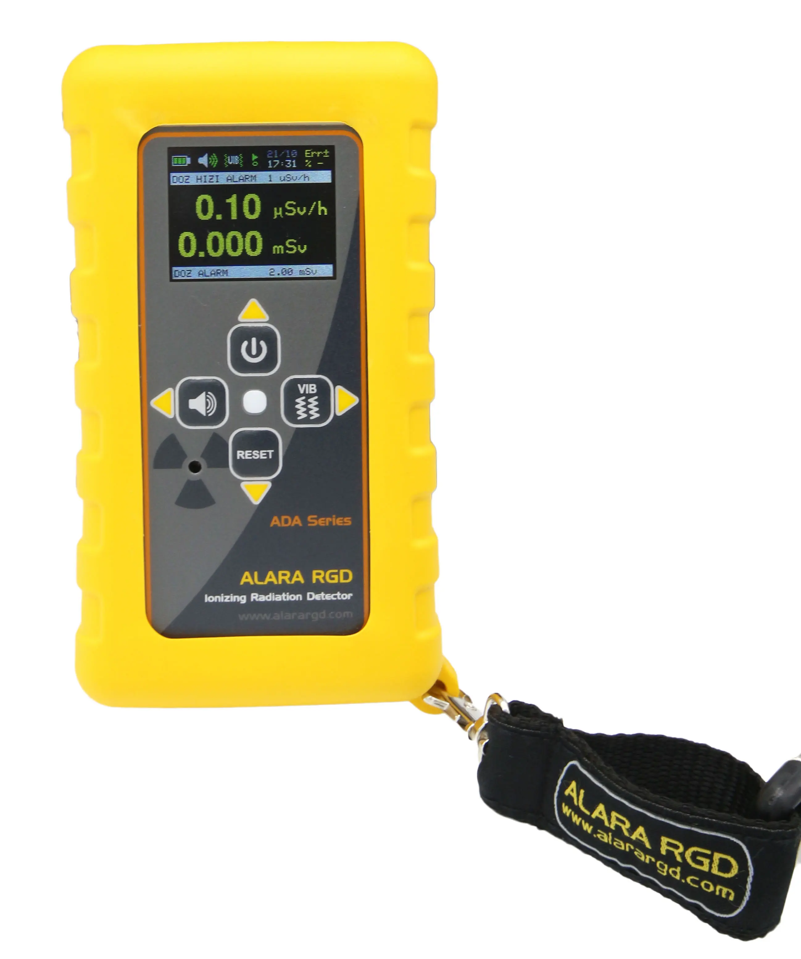 ADA-1 Series Professional, Portable, Digital Ionizing Radiation Detector For  Gamma, X-Ray and Beta radiation measurement.
