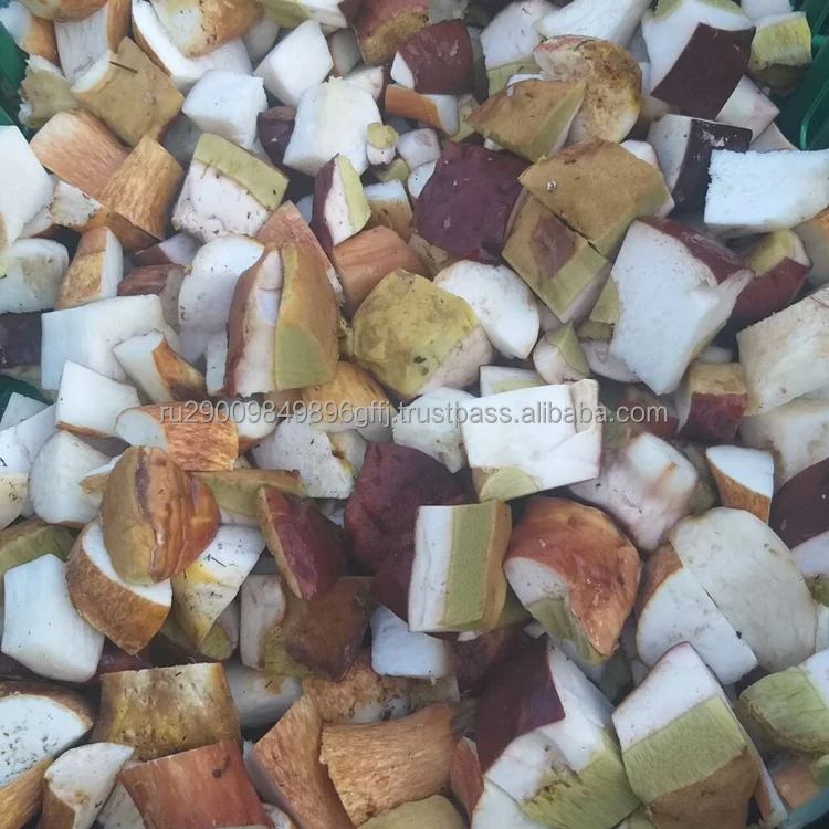 Экологически чистый замороженный куб-гриб porcini собранный в лесах Карелии