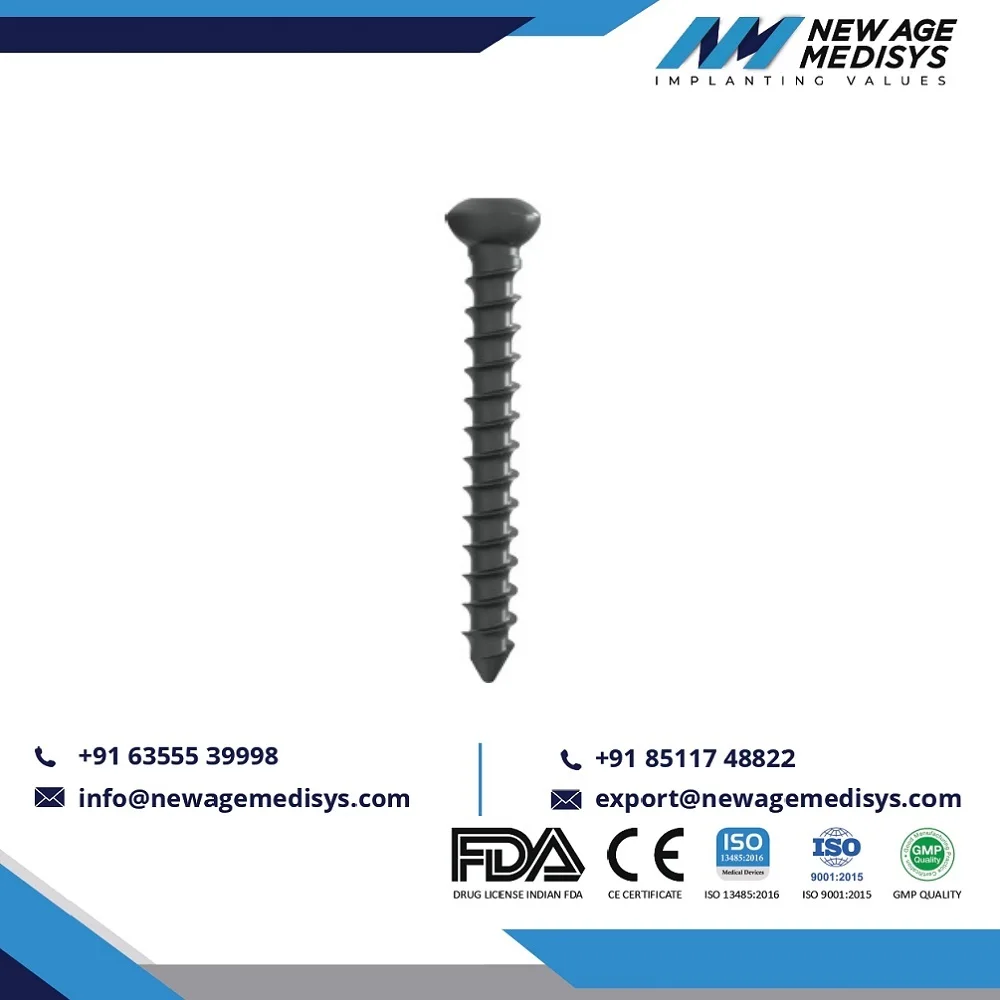 
High Rank Medical Products Rajkot Trauma Orthopedic Implants titanium Cortical Screw 3.5mm Bones Fracture Fixation 