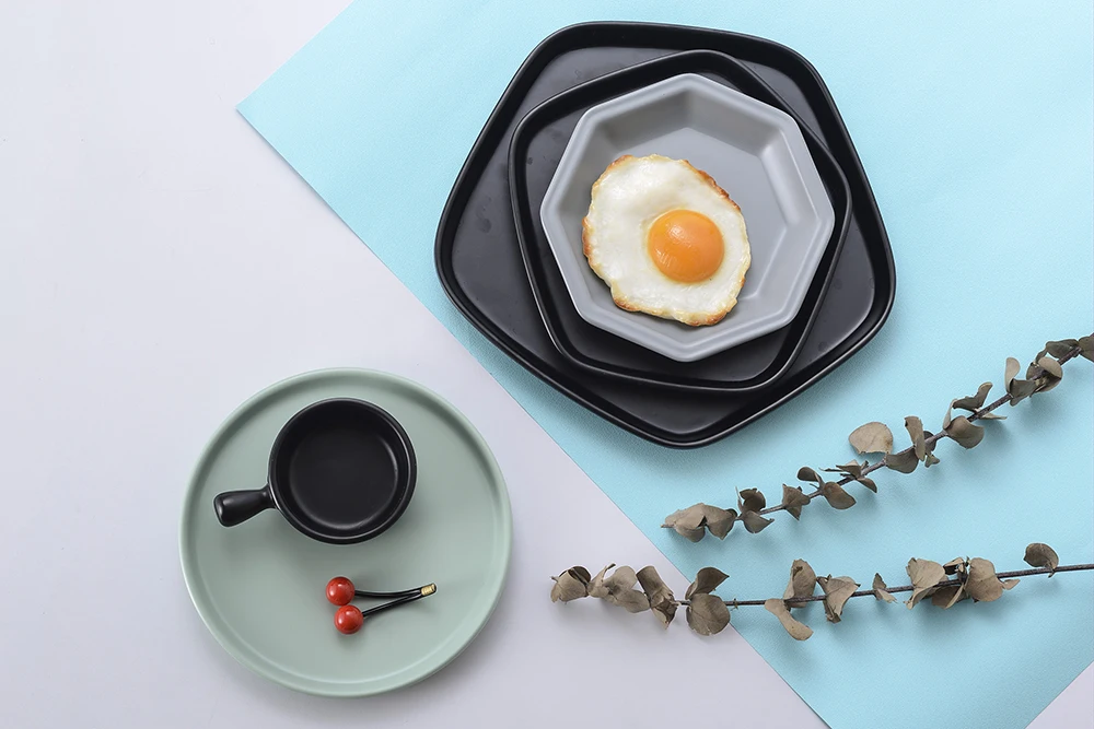  Меламиновые Матовые Круглые десертные блюда для свадебной вечеринки набор из 6 тарелок посуда ресторана