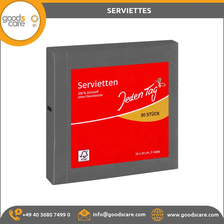 Genuine Quality Bulk Selling Serviettes Anthracite Made in Germany
