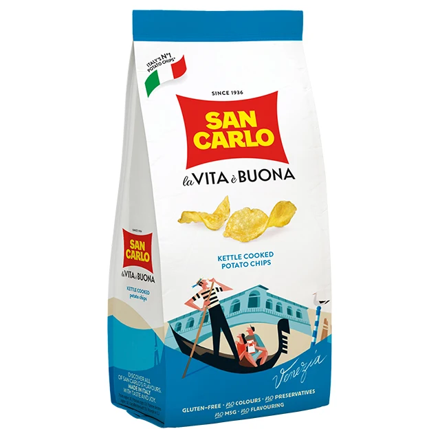 San Carlo Artisanal premium quality italian kettle cooked potato chips gr 150