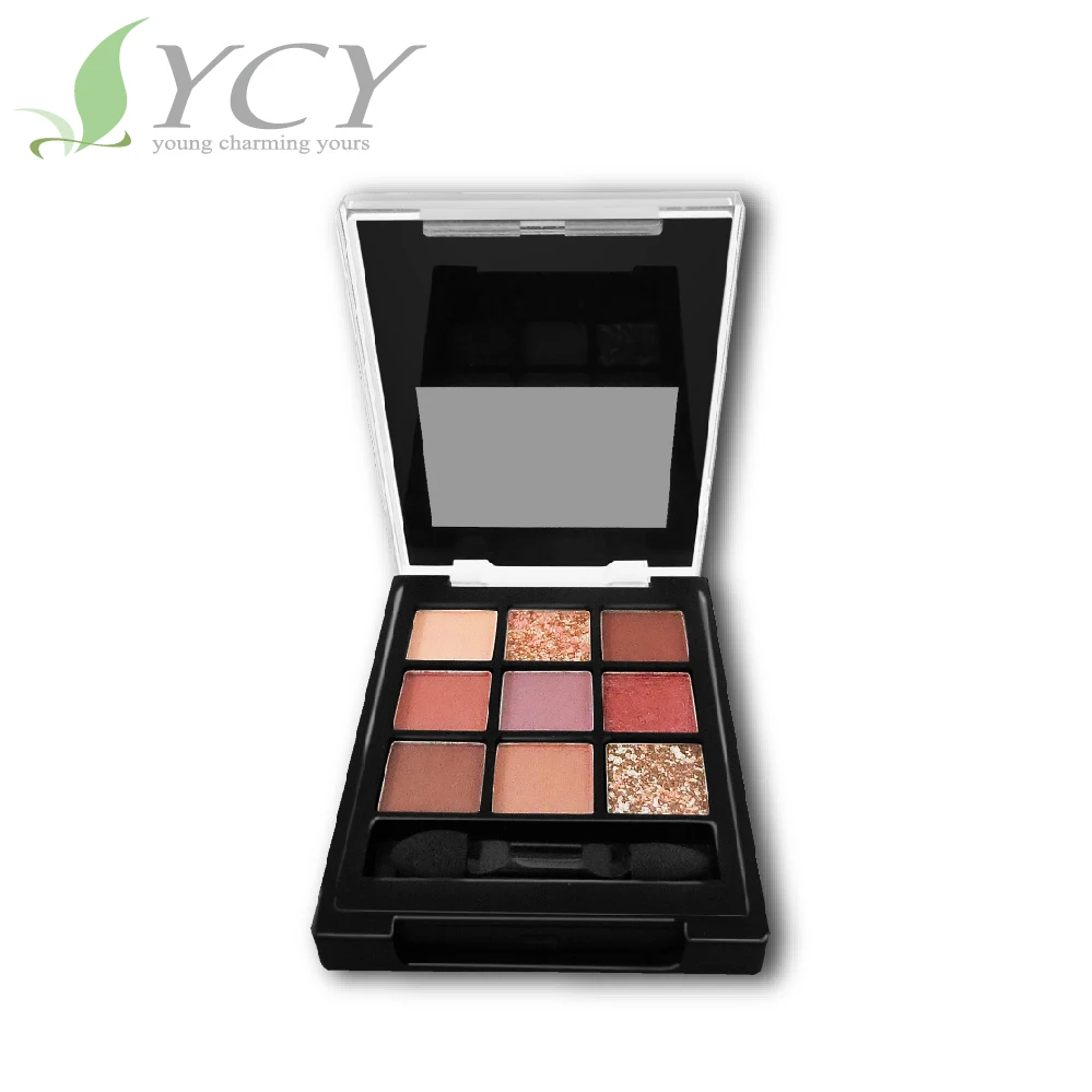 Private Label Eye Shadow Custom Glitter 9 Color Eyeshadow Palette