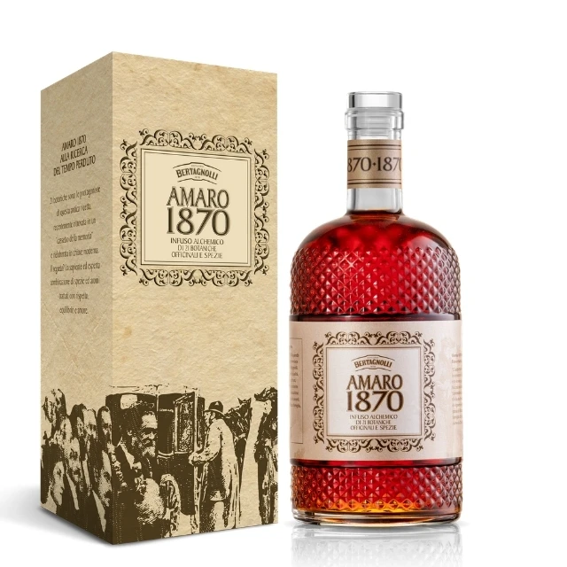 Стеклянный ликер Amaro 1870 700 мл лучшего качества