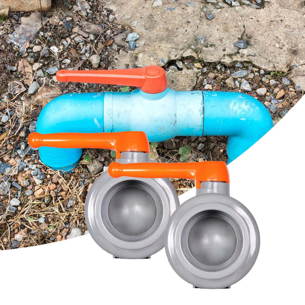 BALL Structure Water Media General Application Hand Operated Plastic Valve With Orange Handle Big Size