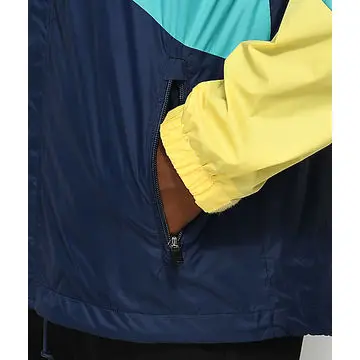 Oem Full Zipper Color Block 100% polyester Waterproof Jacket  Custom Windbreaker Jacket Men
