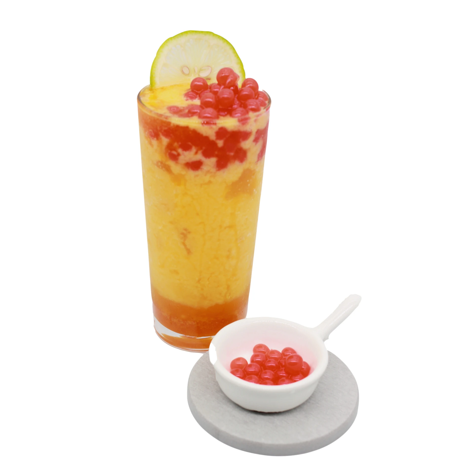 Taiwan Made Strawberry Flavor Popping Boba Pearls For Bubble Tea Bursting Pearls