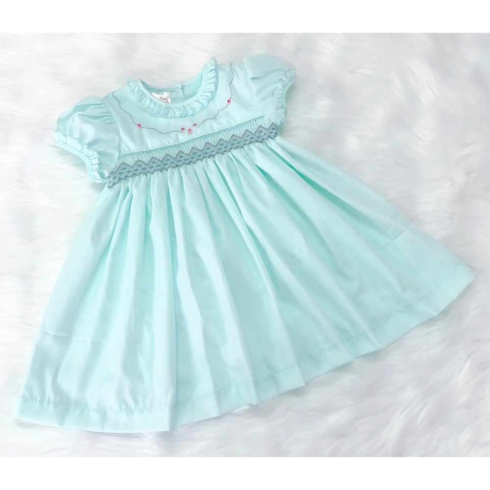 Newest Skirt Smocked Dress Baby Girl Frock Party Dress For Summer Made In Manufacturer Vietnam