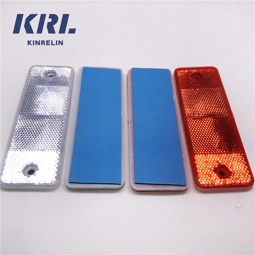 Warning Rectangular Trailer Truck Light Reflectors Adhesive Light Mount Sticker