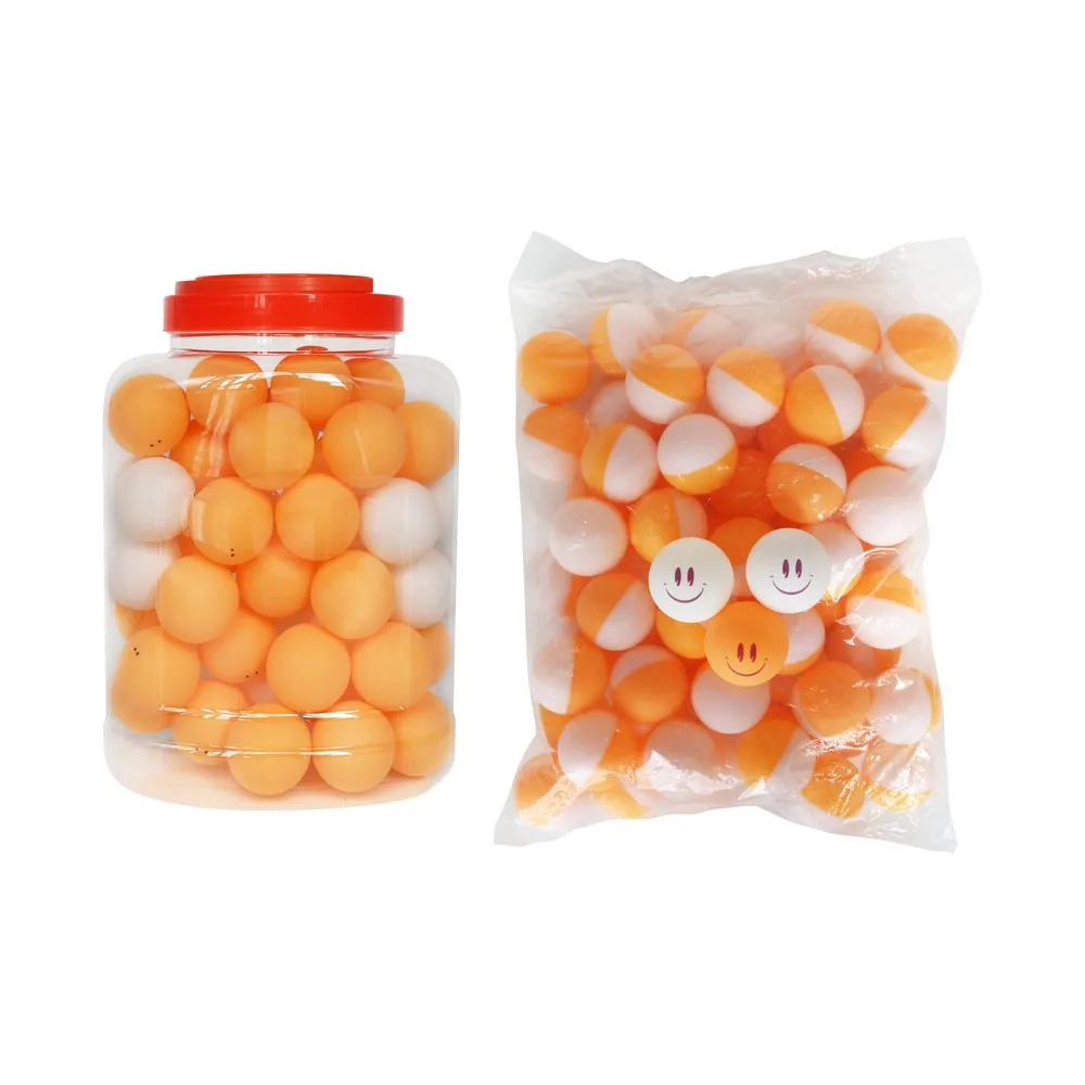 
Amazon bulk sale 3 star pingpong balls with white and yellow color 100 pcs per bag 