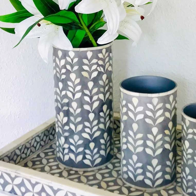 Индийская Высококачественная большая Цветочная ваза с инкрустацией