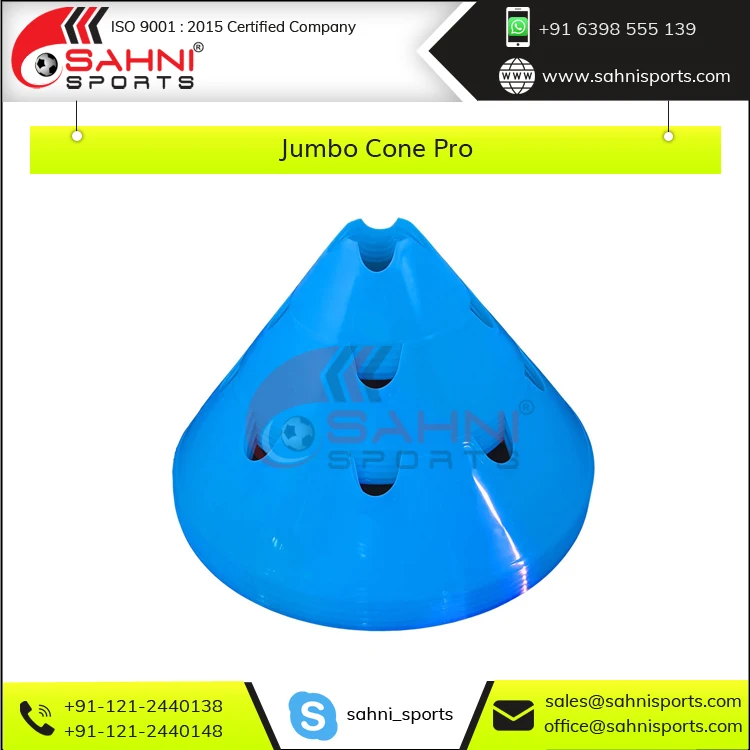 15 cm Height and 30 cm Base Diameter Jumbo Cone Pro for Soccer and Football Training