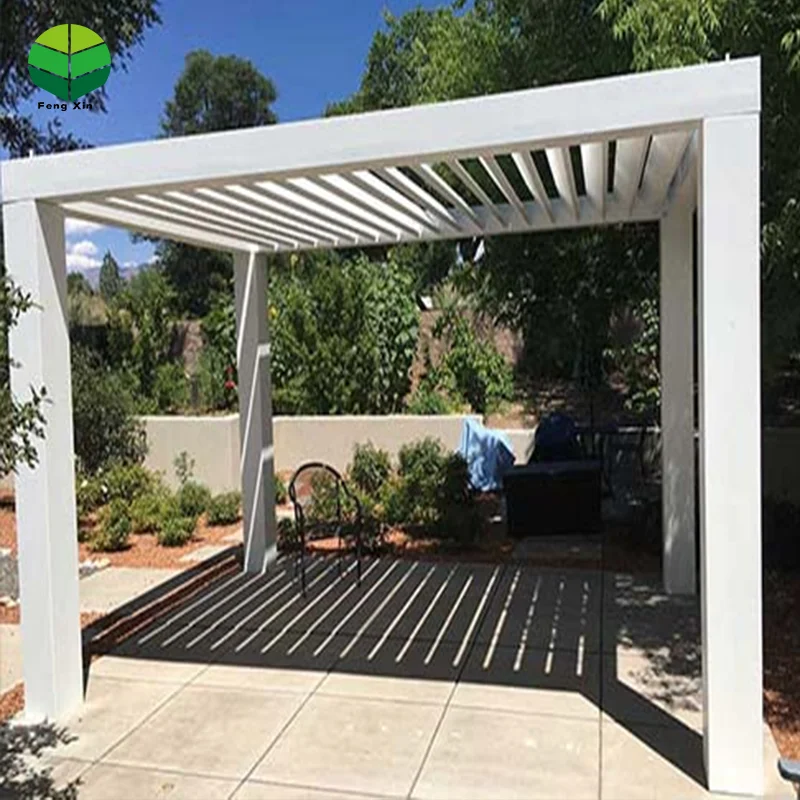 Outdoor Garden Modern Aluminum Waterproof Pergola Covers Louver Roof Pergola Metal Fence Panel Hydroponics Growing System Arch