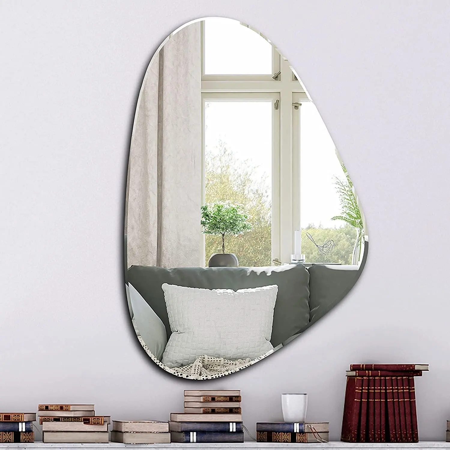 5mm Full-length Irregular Floor Clothing Store Full-length Store Fitting Special-shaped Simple Wall-mounted Decorative Mirror