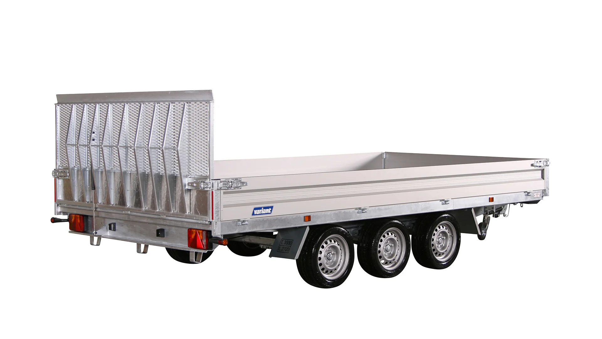 Double  Axle Car Trailer with Adjustable Loading Ramp and Electric Brake Car Trailer Flatbed Trailer carrier